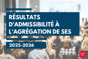 Résultats d'admissibilité à l'Agrégation de SES