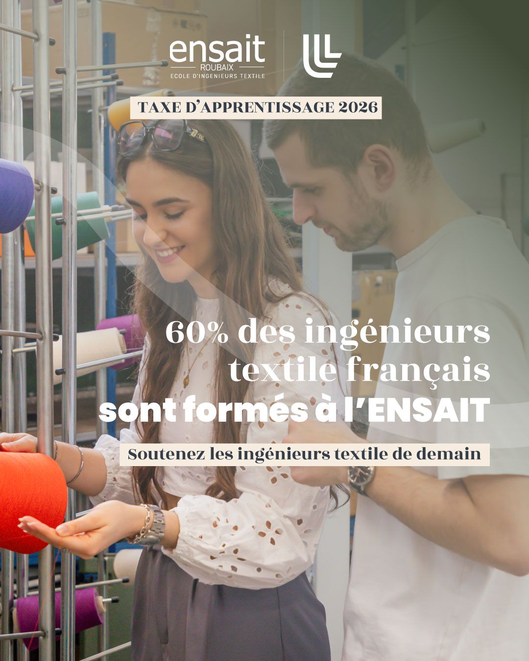 Pour le versement de votre taxe d'apprentissage, retrouvez l'ENSAIT sur la plateforme SOLTéA et contribuez à la formation de l’excellence textile d’aujourd’hui et de demain