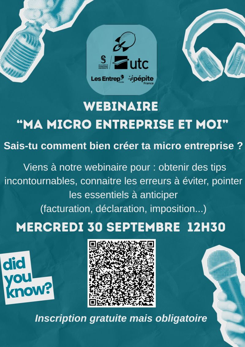 Tu étudies à l’UTC et tu envisages de créer ta micro-entreprise ?